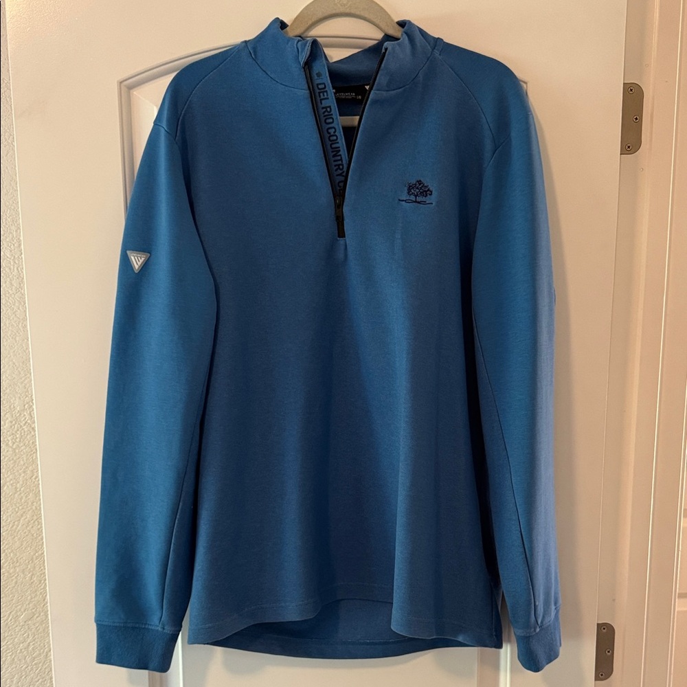 Men's Blue Zip-Up Sweater